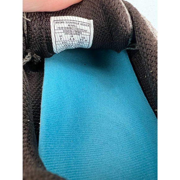 Merrell Size 7 Women's J65470 Brown Sugar/Blue Heaven Hiking Shoes - Picture 8 of 8